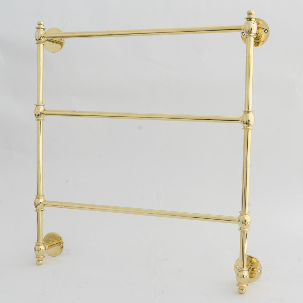 Unlacquered Solid Brass Towel Rack, 3-Tier Wall Mounted Towel Rail, Bathroom Towel Holder