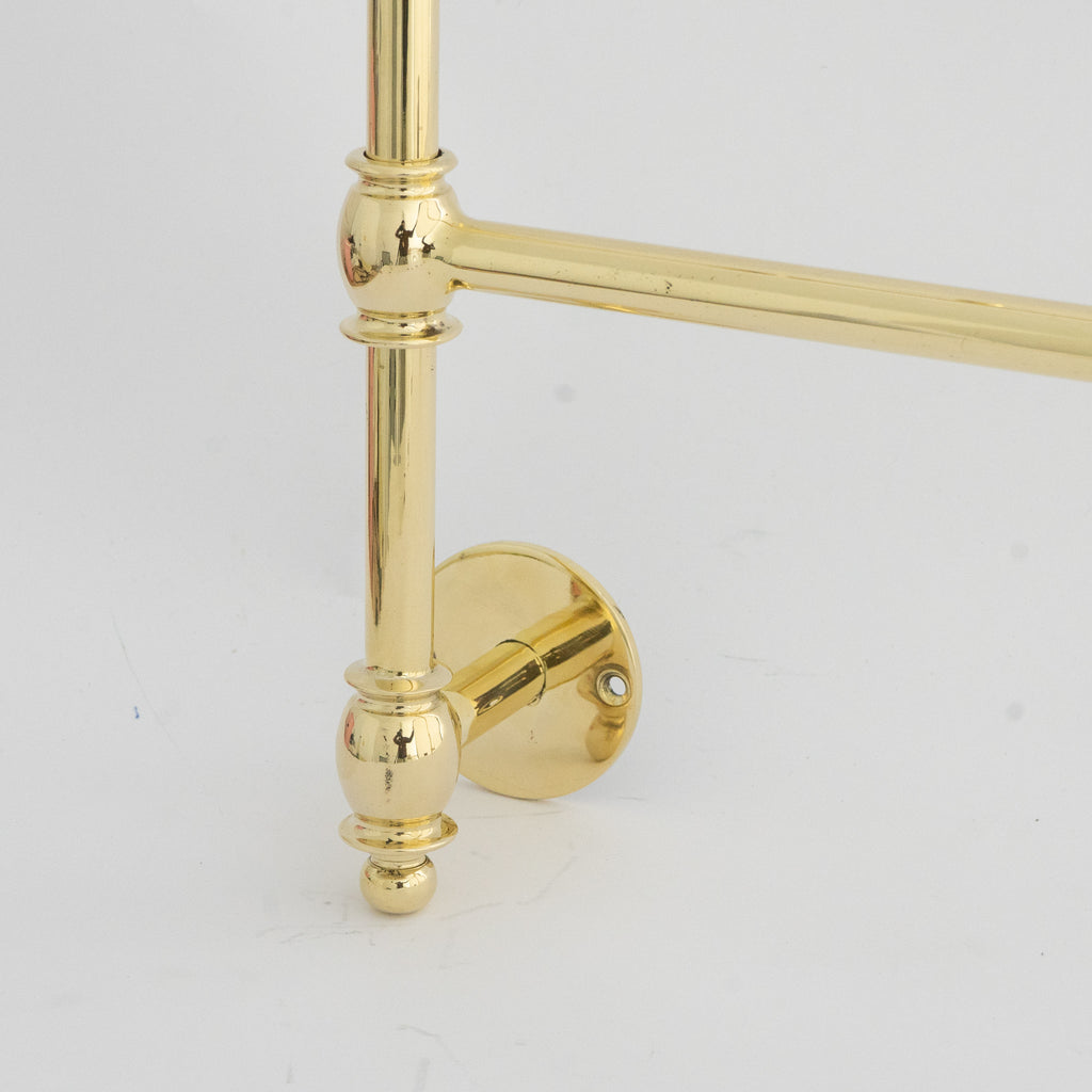 Unlacquered Solid Brass Towel Rack, 3-Tier Wall Mounted Towel Rail, Bathroom Towel Holder