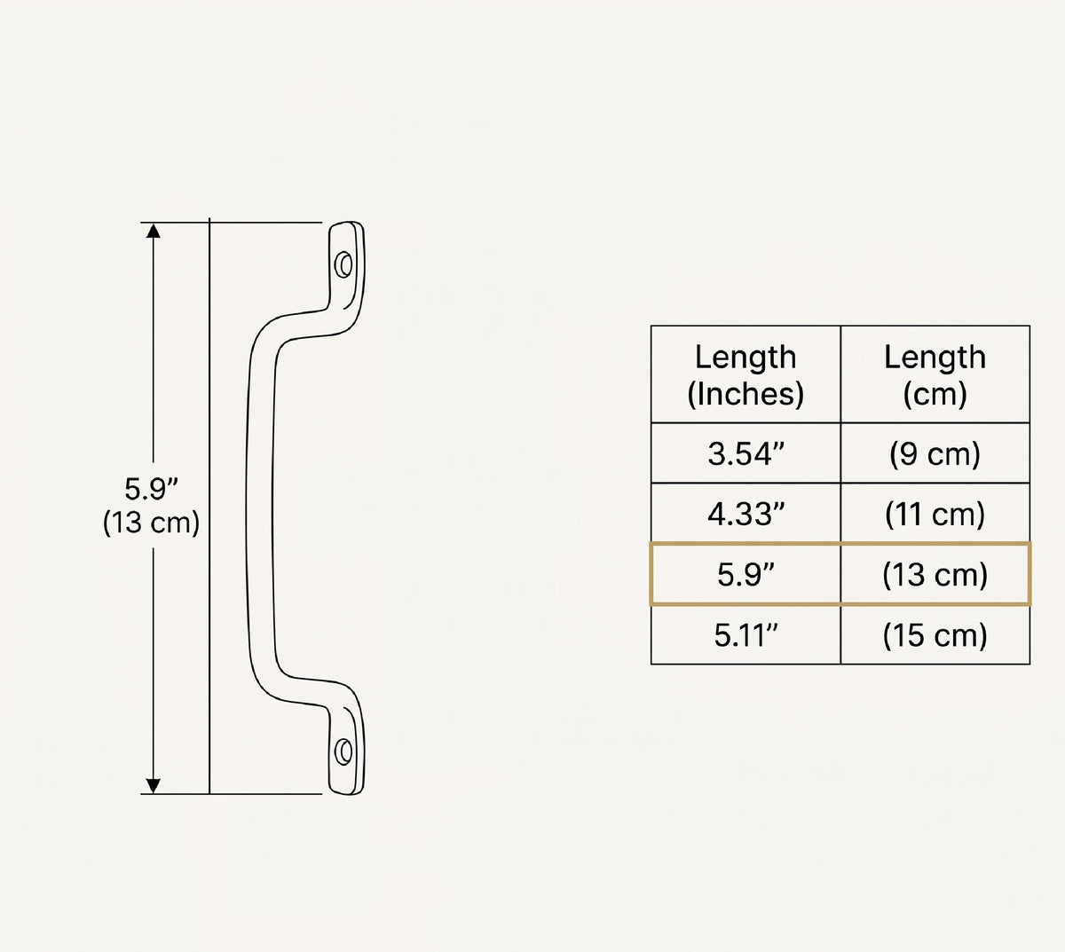 Curved Solid Brass Cabinet Handle, Modern Drawer Pull, Minimalist Brass Furniture Hardware