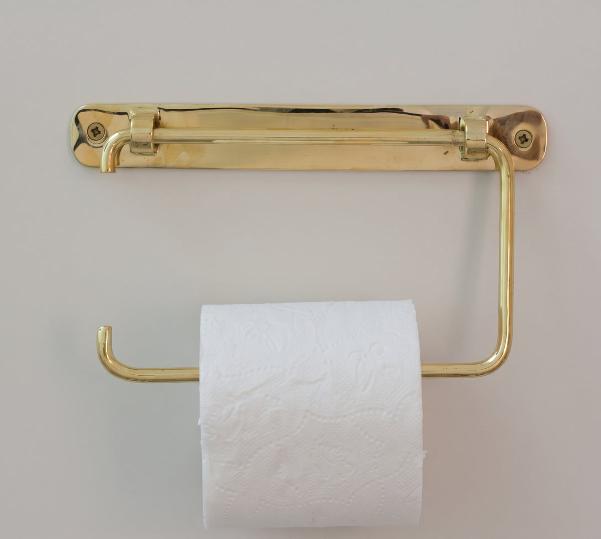 Solid Brass Toilet Paper Holder – Elegant Wall-Mounted Bathroom Holder