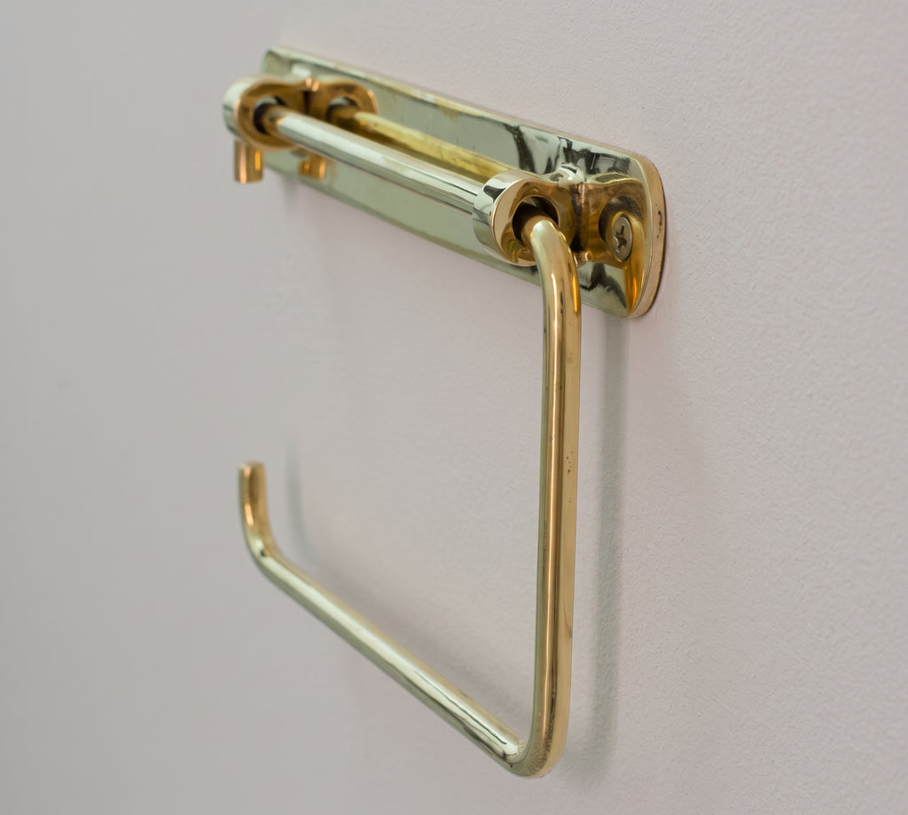 Solid Brass Toilet Paper Holder – Elegant Wall-Mounted Bathroom Holder