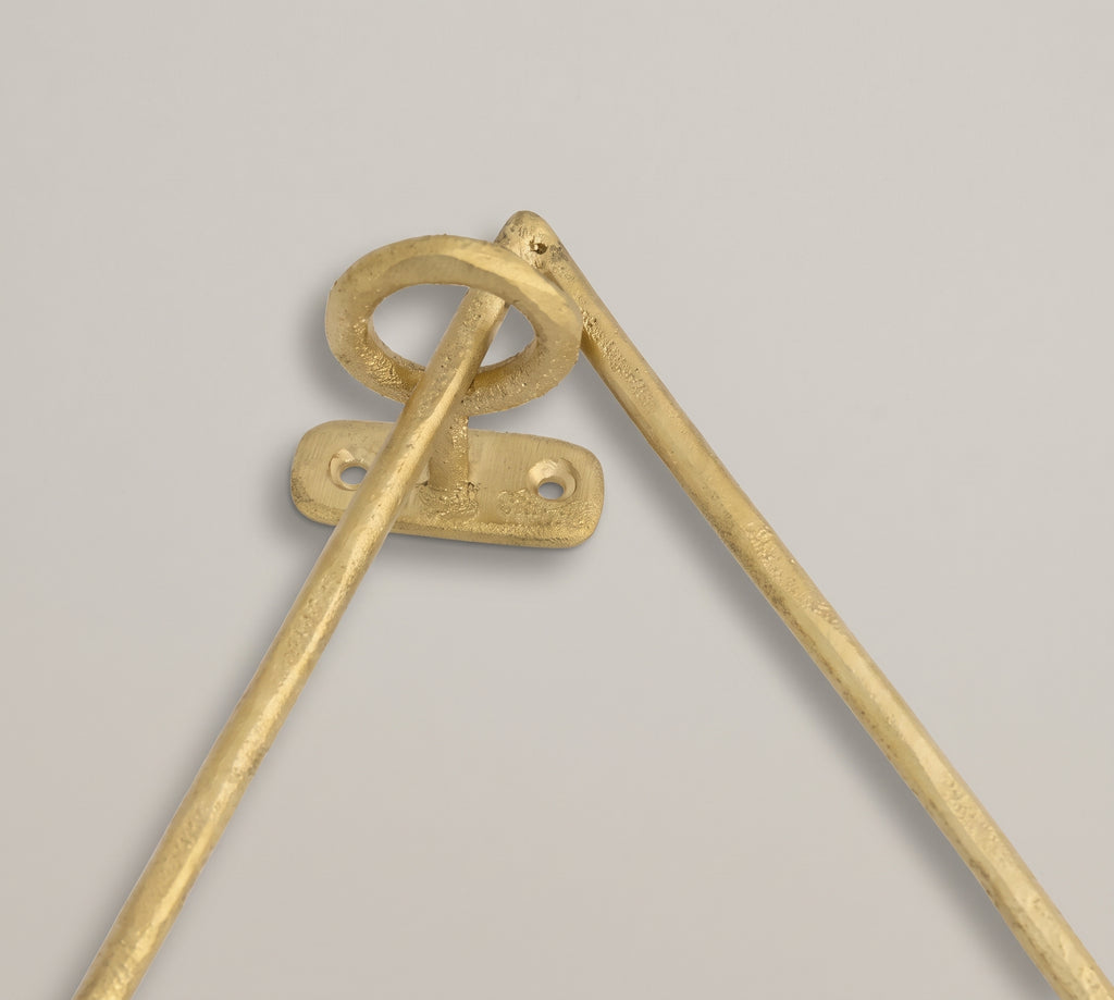 Triangle Brass Towel Rack – Wall-Mounted Holder