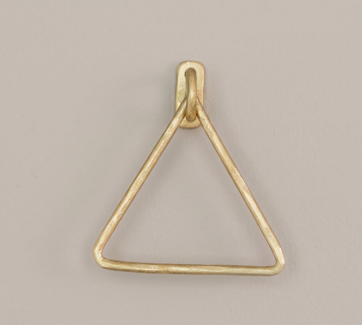 Triangle Brass Towel Rack – Wall-Mounted Holder