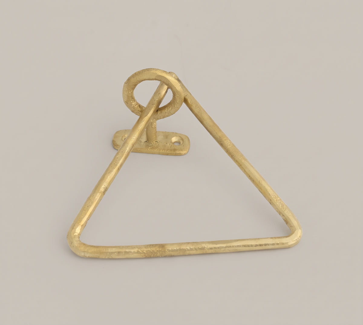 Triangle Brass Towel Rack – Wall-Mounted Holder
