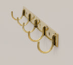 Linear Brass Wall Hook, Minimalist Wall Mounted Coat Hook, Modern Brass Hook