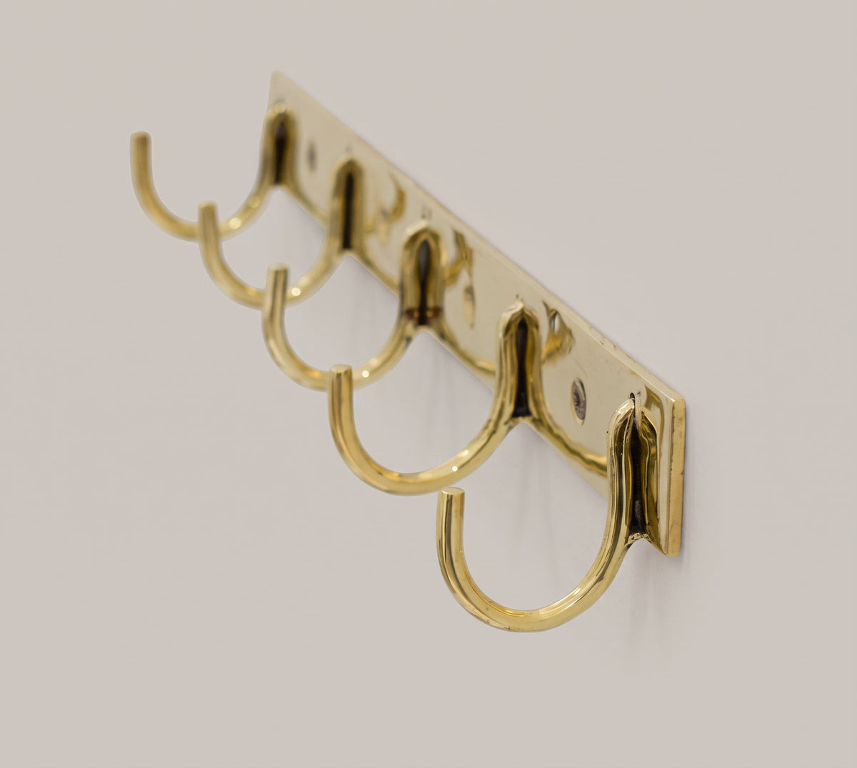 Linear Brass Wall Hook, Minimalist Wall Mounted Coat Hook, Modern Brass Hook