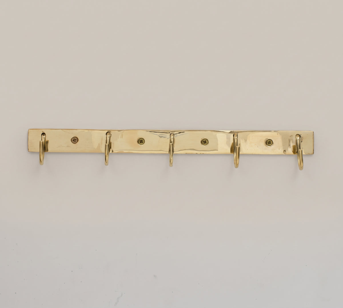 Linear Brass Wall Hook, Minimalist Wall Mounted Coat Hook, Modern Brass Hook