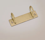 Linear Brass Wall Hook, Minimalist Wall Mounted Coat Hook, Modern Brass Hook