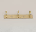 Linear Brass Wall Hook, Minimalist Wall Mounted Coat Hook, Modern Brass Hook