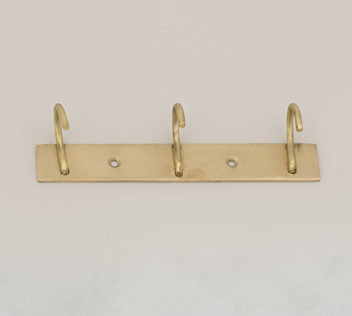 Linear Brass Wall Hook, Minimalist Wall Mounted Coat Hook, Modern Brass Hook
