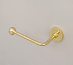 Solid Brass Wall-Mounted Toilet Paper Holder, Minimalist Brass Bathroom Hardware