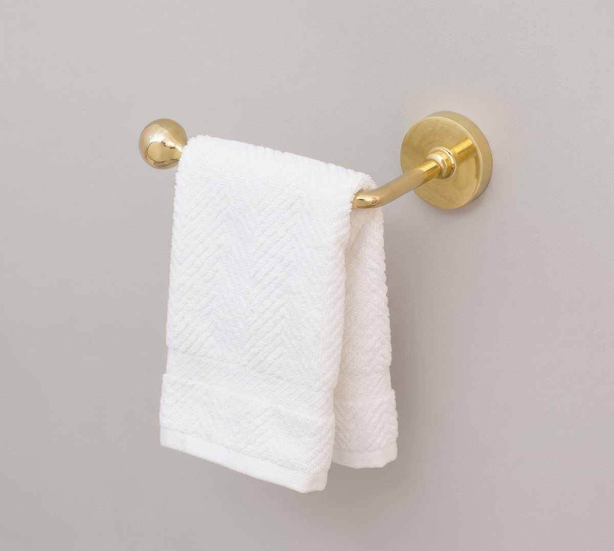 Solid Brass Wall-Mounted Toilet Paper Holder, Minimalist Brass Bathroom Hardware
