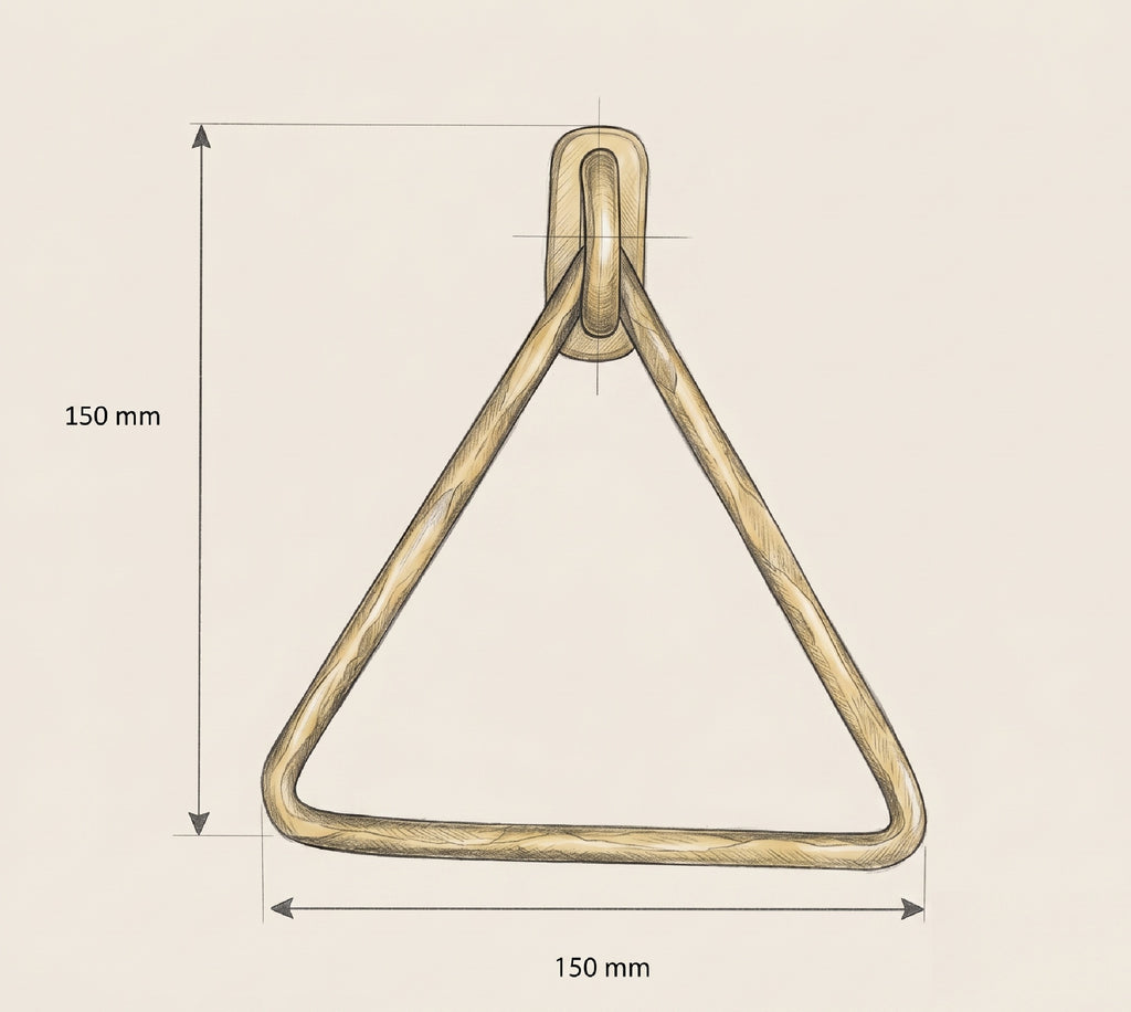 Triangle Brass Towel Rack – Wall-Mounted Holder