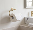Unlacquered brass engraved toilet paper holder, decorative wall-mounted bathroom holder