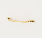 Curved Solid Brass Cabinet Handle, Modern Drawer Pull, Minimalist Brass Furniture Hardware