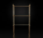 Solid Brass Shelf with Glass Shelves | French Bistro