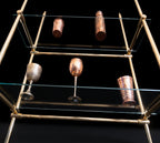 Solid Brass Shelf with Glass Shelves | French Bistro
