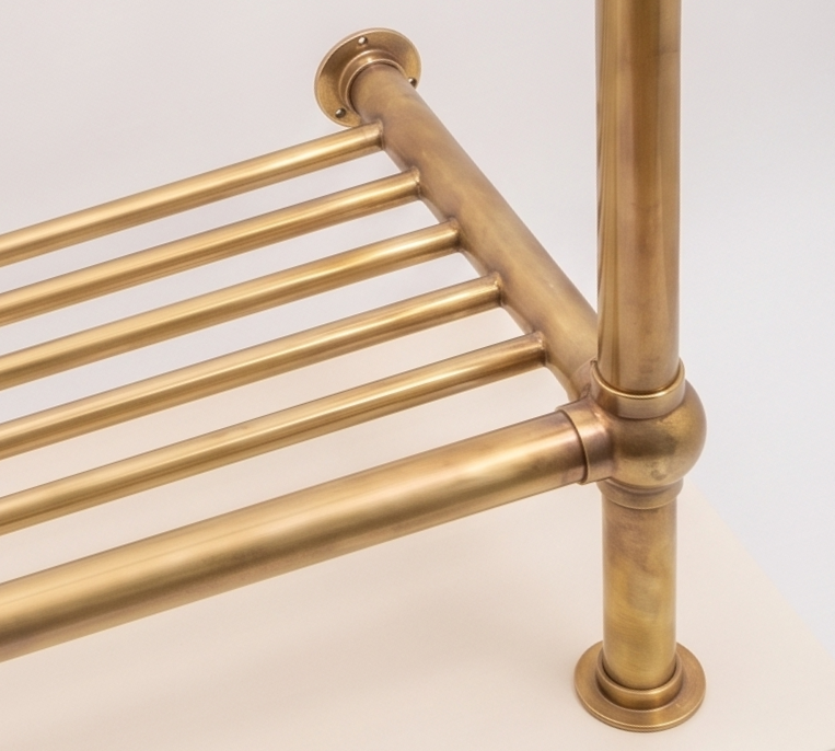Solid Brass Console Sink Legs, Freestanding Bathroom Sink Base, Wall Supported Vanity Frame