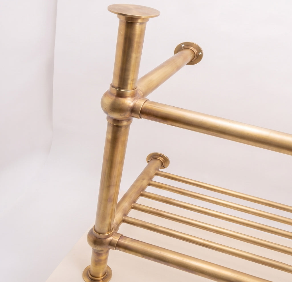 Solid Brass Console Sink Legs, Freestanding Bathroom Sink Base, Wall Supported Vanity Frame