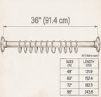 Solid Brass Curtain Rod with Rings, Decorative Window Curtain Rod, Drapery Hardware