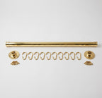 Solid Brass Curtain Rod with Rings, Decorative Window Curtain Rod, Drapery Hardware