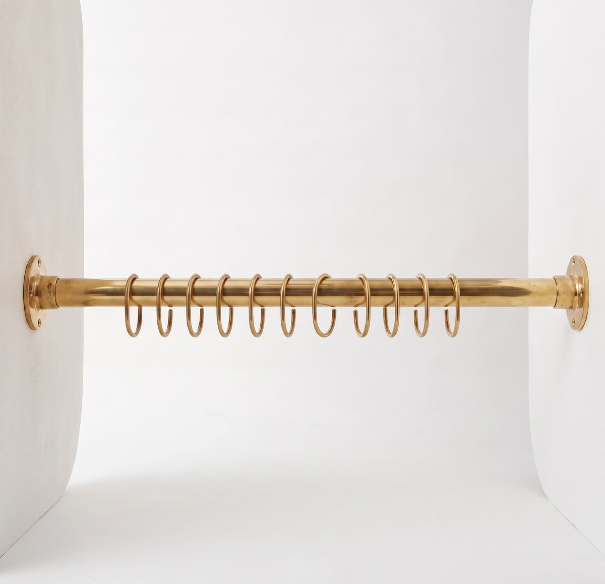 Solid Brass Curtain Rod with Rings, Decorative Window Curtain Rod, Drapery Hardware