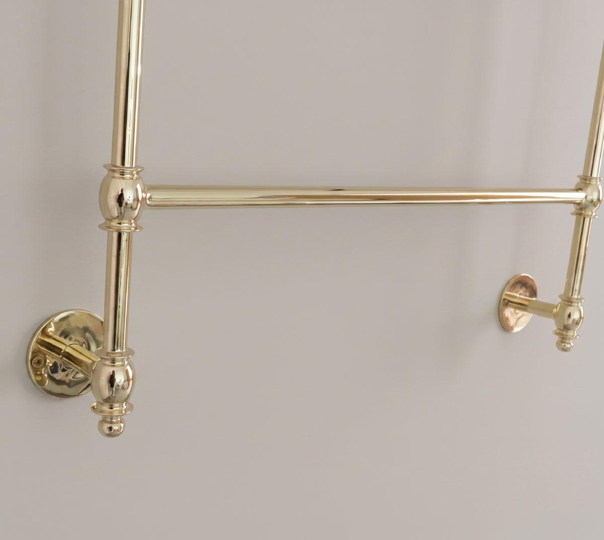 Unlacquered Solid Brass Towel Rack, 3-Tier Wall Mounted Towel Rail, Bathroom Towel Holder