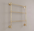 Unlacquered Solid Brass Towel Rack, 3-Tier Wall Mounted Towel Rail, Bathroom Towel Holder