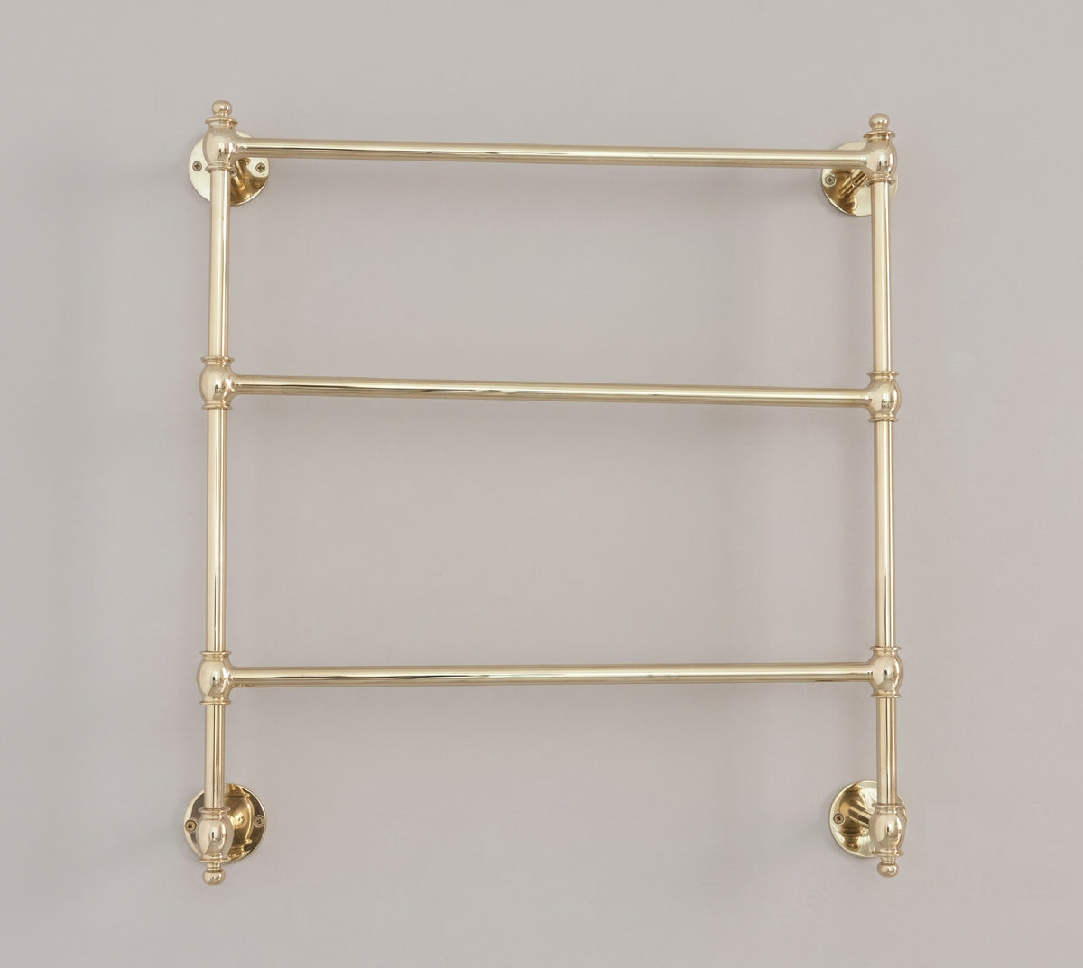 Unlacquered Solid Brass Towel Rack, 3-Tier Wall Mounted Towel Rail, Bathroom Towel Holder