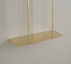 Solid Brass Wall Mounted Rail Holder, Double Rod Rail Support, Brass Rail Bracket