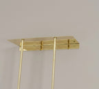 Solid Brass Wall Mounted Rail Holder, Double Rod Rail Support, Brass Rail Bracket
