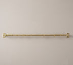 Solid Brass Curtain Rod with Rings, Wall Mounted Drapery Rod, Brass Curtain Hardware