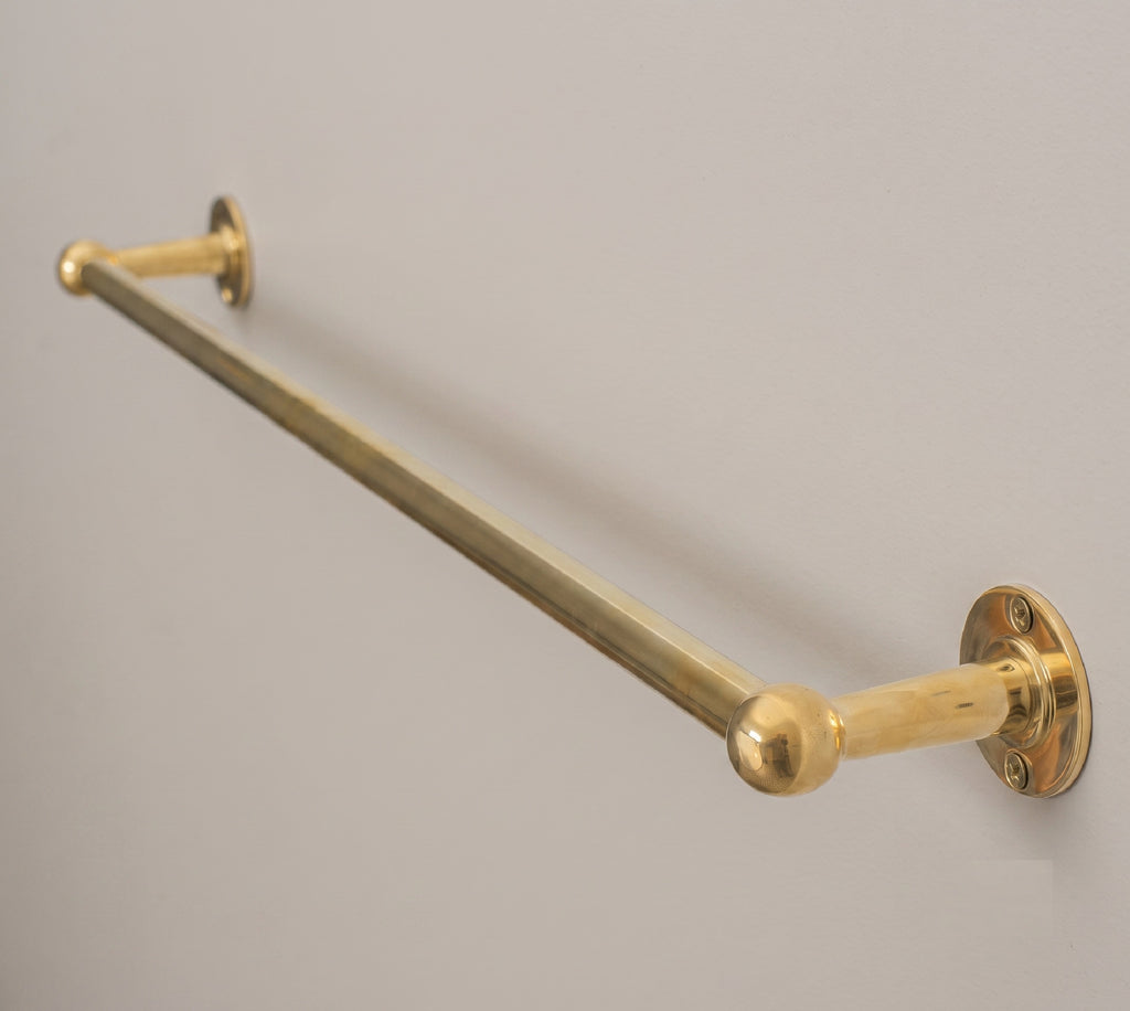 Solid Brass Towel Rail, Wall Mounted Bathroom Towel Bar, Brass Towel Holder