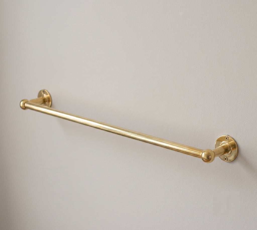 Solid Brass Towel Rail, Wall Mounted Bathroom Towel Bar, Brass Towel Holder