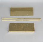 Solid Brass Wall Mounted Rail Holder, Double Rod Rail Support, Brass Rail Bracket