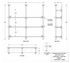 Ceiling & Wall Bistro Shelf, Two Bay