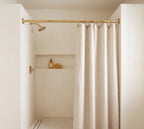 Solid Brass Curtain Rod with Rings, Decorative Window Curtain Rod, Drapery Hardware